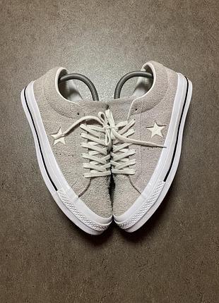 Кеди converse one star suede og grey