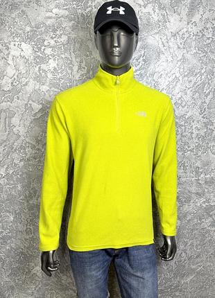 The north face polartec кофта толстовка l размер флисовая желтая трекинговая