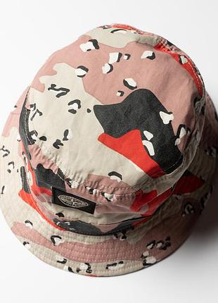 Stone island 3c + desert camo bucket hat patch program оригинальная панама [amh017402] 7