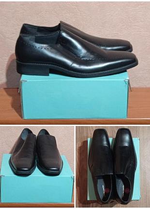 Чоловічі оригінальні шкіряні туфлі, pierre cardin (франція).