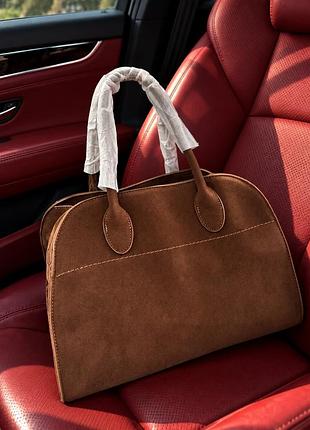Сумка-боулінг (suede bowling bag) в стилі the row