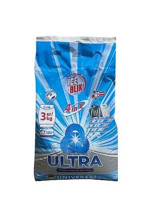Стиральный порошок 3кг ultra universal тм ice blik