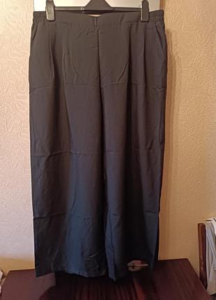 Женские черные широкие брюки палаццо shein с высокой посадкой. 3