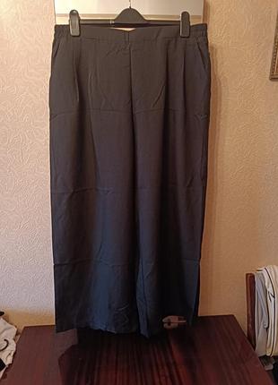Женские черные широкие брюки палаццо shein с высокой посадкой. 2