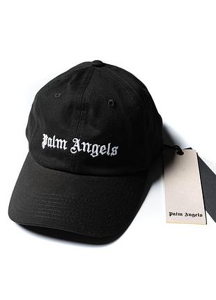 Palm angels classic logo strap back cap hat one size black оригінал [fab0011001]