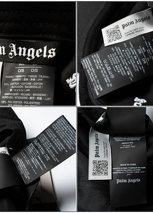 Palm angels classic logo strap back cap hat one size black оригінал [fab0011001] 4