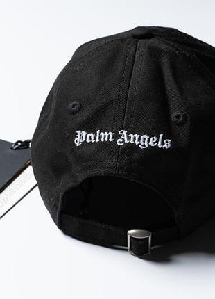 Palm angels classic logo strap back cap hat one size black оригінал [fab0011001] 5