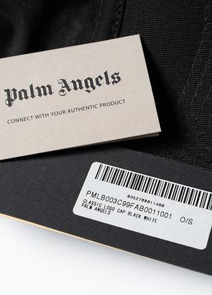 Palm angels classic logo strap back cap hat one size black оригінал [fab0011001] 8
