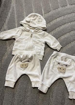 Костюм carters штанці боді кофтина 0-3 nb