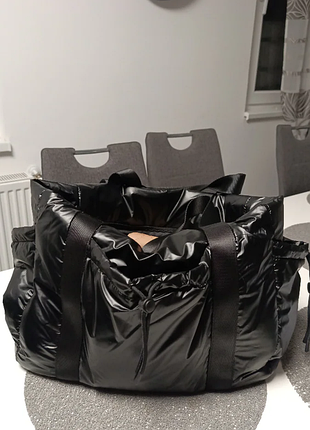Новая стеганная большая shopper сумка в спортивном стиле 3