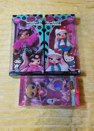 Кукла l.o.l. surprise o.m.g. loves hello kitty &amp; friends в образе hello kitty kuromi