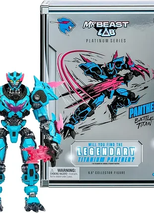 Mrbeast lab platinum series panther battle titan collector figure