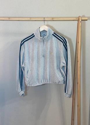 Жіночий велюровий оверсайз світшот adidas  •розмір s