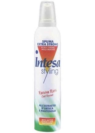 Мус для волосся 300мл екстрасильна фіксація (зелений) тм intesa