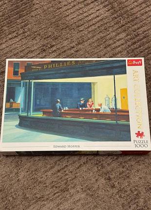 Пазл trefl art collection edward hopper nighthawks 1000 деталей