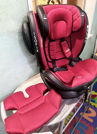 Детское поворотное автокресло el camino me 1045 evolution 360 в расцветке royal red