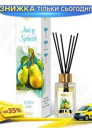Ku аромадиффузор с палочками universal fit nowax 90 мл фруктовый аромат груши для дома и офиса диффузо uni2l_k