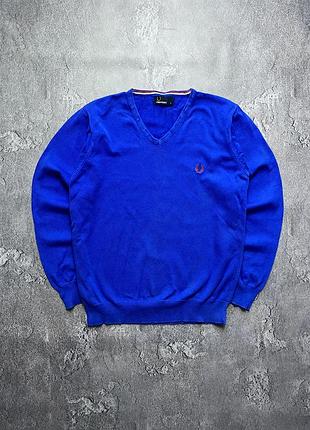 Vintage винтажный лонгслив fred perry фред перри big logo size s