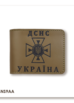 Обложка для удостоверения гсчс (хаки, черное тиснение)