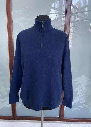 Кашеміровий джемпер на молнии land’s end 100% cashmere