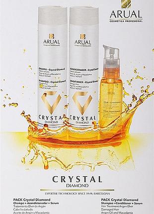 Набор для восстановления волос crystal diamond arual (shm/250ml + cond/250ml + ser/100ml)
