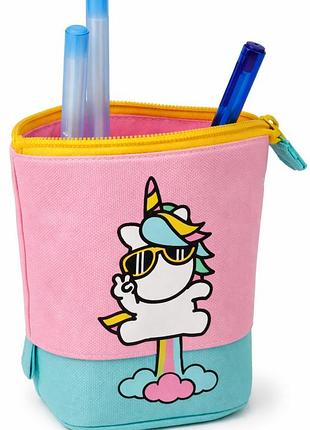 Пенал-органайзер с возможностью увеличения pop-up pencil case розовый