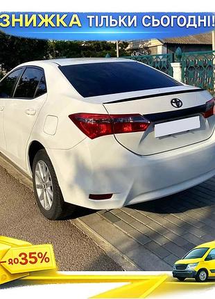 Спойлер lip черный для toyota corolla 2013-2019 тюнинг авто элементы аэродинамики abs-пластик ku-22
