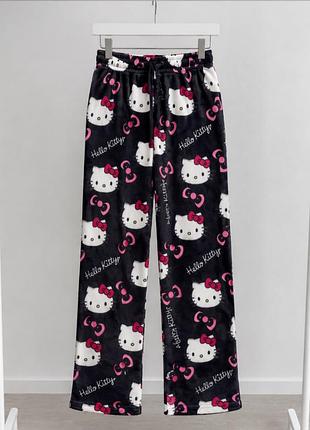 Теплі піжамні штани hello kitty xs/s