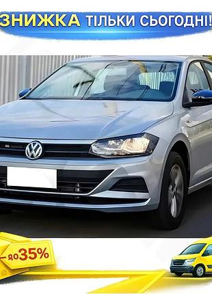 Накладки на зеркала bmw-style для volkswagen polo 2017-2023 2шт хромированные самоклеящиеся для тюнинга ku-22