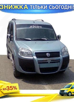 Губа на передній бампер під фарбування для fiat doblo i 2005-2010 ku-22