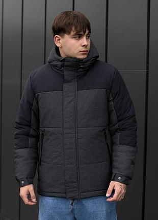 Зимняя куртка для парней staff qux black & grahpite