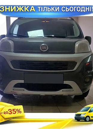 Передня губа led для peugeot bipper 2014-2025 під фарбування тюнінг бампера поліпшення аеродинаміки ku-22