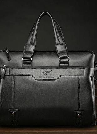 Чоловічий портфель для документів а4 діловий. чоловіча сумка для документів формат а4 офісна чорний