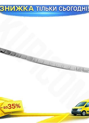 Накладка на задній бампер carmos для nissan micra k14 2016-2023 хромована захисна накладка з нержавіючої ku-22
