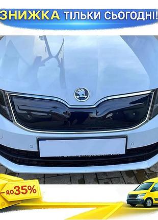 Зимові грати глянцеві для skoda octavia iii a7 2013-2019 дефлектор для захисту від снігу та льоду ku-22