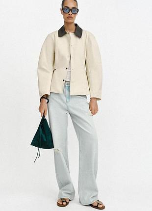 Куртка zara з баскою жакет