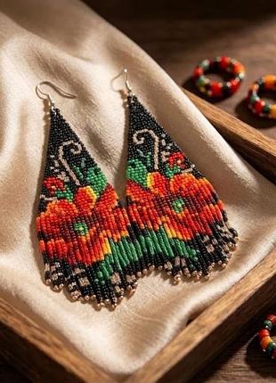 Сережки маковий цвіт 2