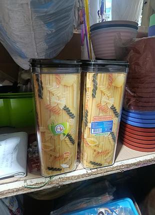 Набор емкость для сыпучих продуктов (2,25л) (11*11см.н.28см.) "алеана"