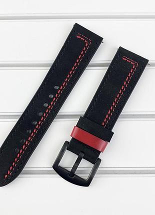 Ремешок modfit 22 мм black-red stopped