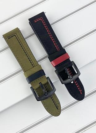Ремешок modfit 22 мм black-red stopped 2