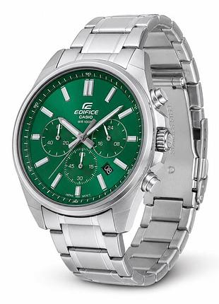 Чоловічий годинник casio edifice efv-650d-3a з хронографом та зеленим циферблатом
