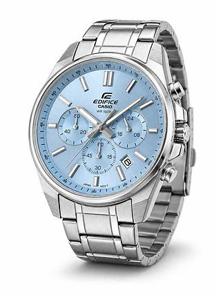 Чоловічий годинник casio edifice efv-650d-2b з хронографом та синім циферблатом