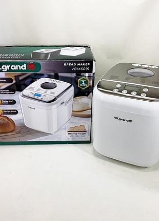 Хлебопечка vilgrand vbm6091 white 6