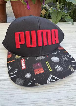 Кепка бейсболка puma flatbrim cap чорна, розмір one size