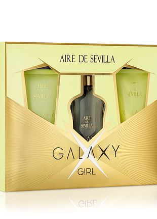 Подарочный парфюмированный набор 3 в 1 instituto español aire de sevilla galaxy girl для женщин daily skin care