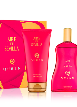 Подарунковий парфумерний набір 3 в 1 instituto español aire de sevilla queen для жінок daily skin care