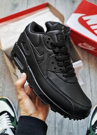 Мужские кроссовки nike air max 90 leather black/black