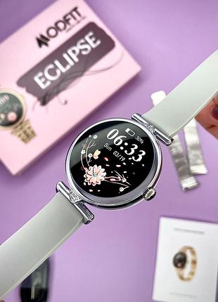 Умные часы modfit eclipse silver mesh + ремешок в подарок 3