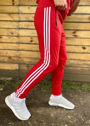Штаны adidas красные xxl