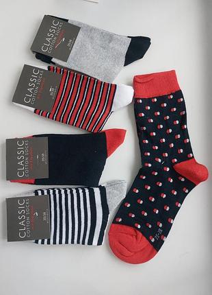 Набор 5 пар высокие хлопковые носки footstar нижняя размер 35-38